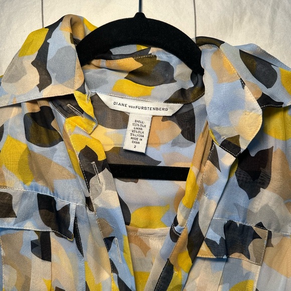 Diane Von Furstenberg Multicolor Sheer Duster - Picture 3 of 4